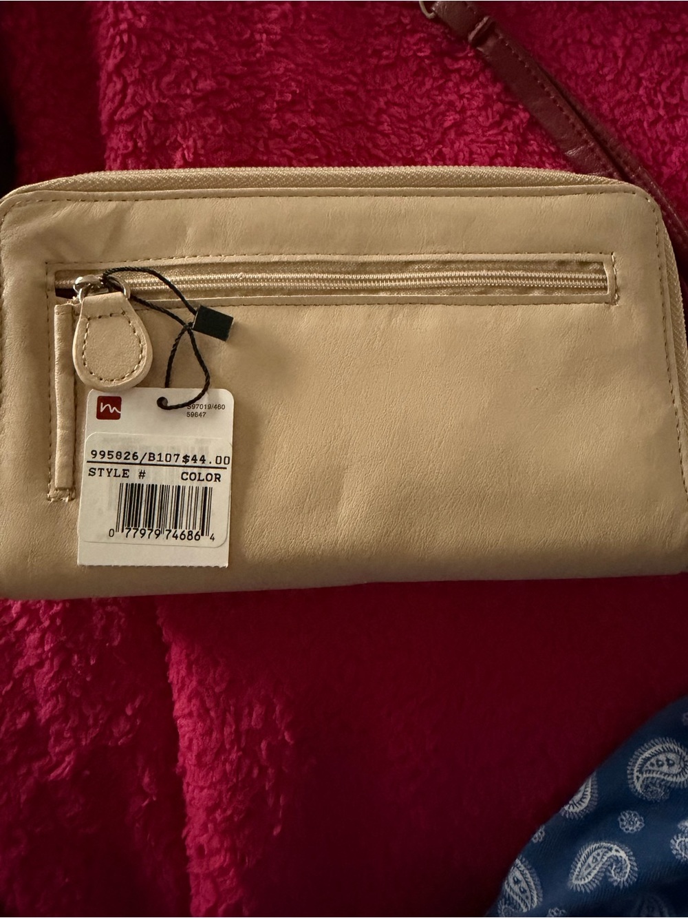 mundi Cream Zip Wristlet Wallet with Front Pocket - Picture 3 of 7